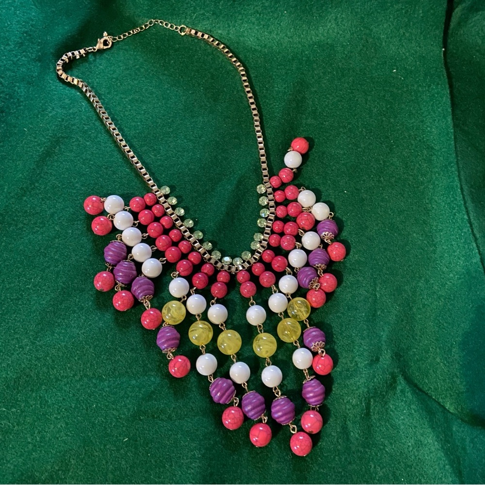 Beautiful waterfall beaded necklace